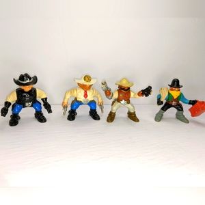 Fisher Price Great Adventures Wild West Western Town Figures Lot of 4 - 1996